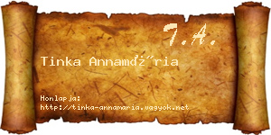 Tinka Annamária névjegykártya